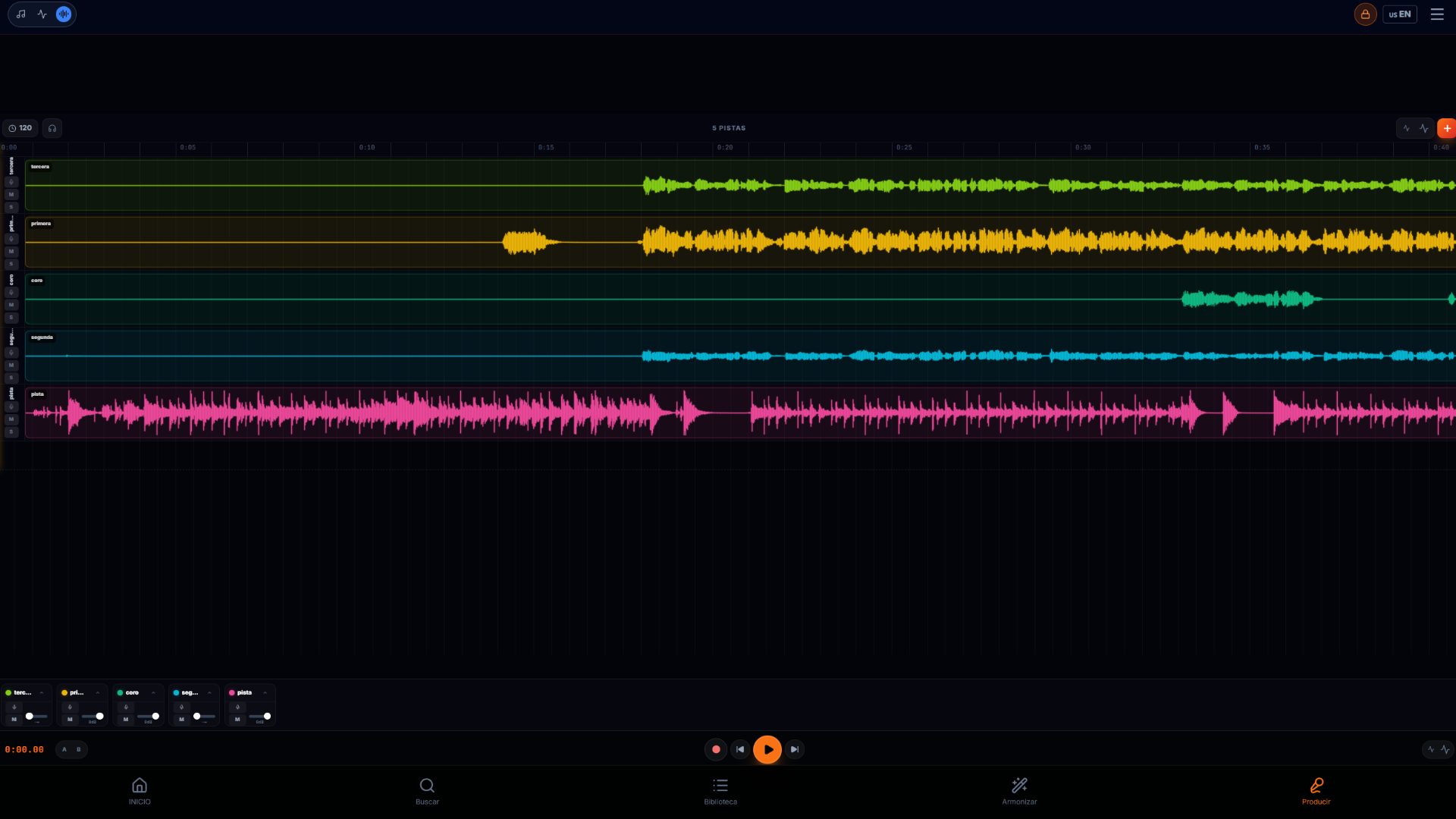 VocalHarmony Pro - Studio Interface